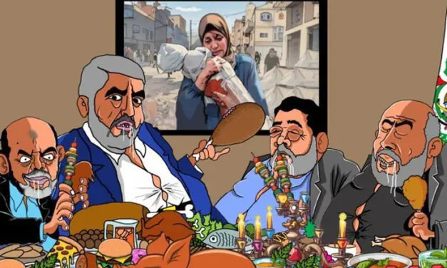 Terrorists feast as the people bleed: IDF blasts Hamas in scathing cartoon