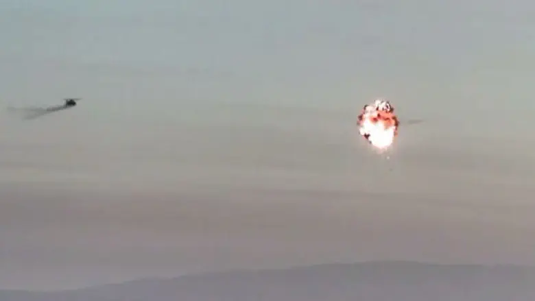 Unique footage: Iranian UAV intercepted over Galilee Panhandle