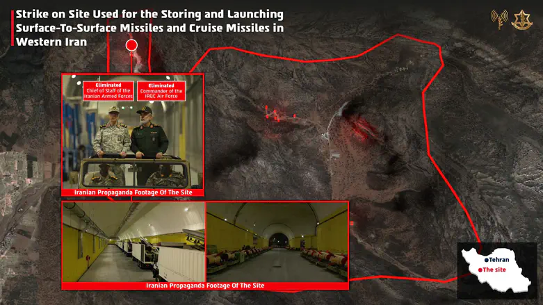 IDF strikes underground Iranian missile site featured in regime propaganda video
