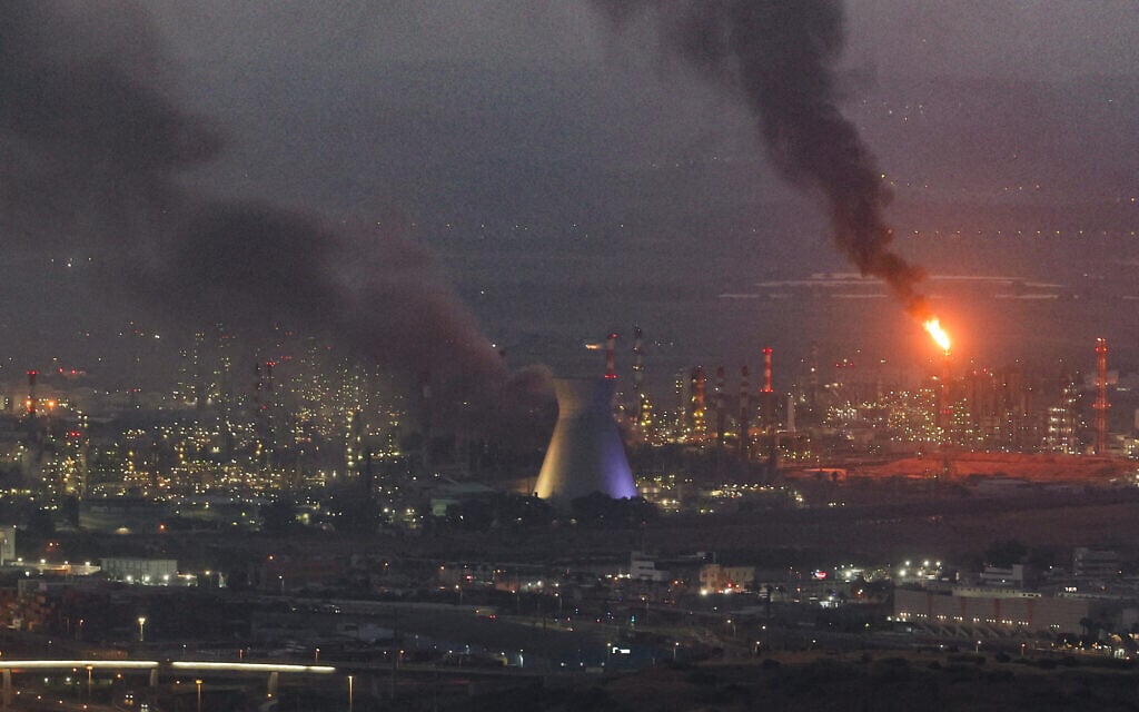 Three people killed in overnight missile strike on Haifa were at Bazan oil refinery