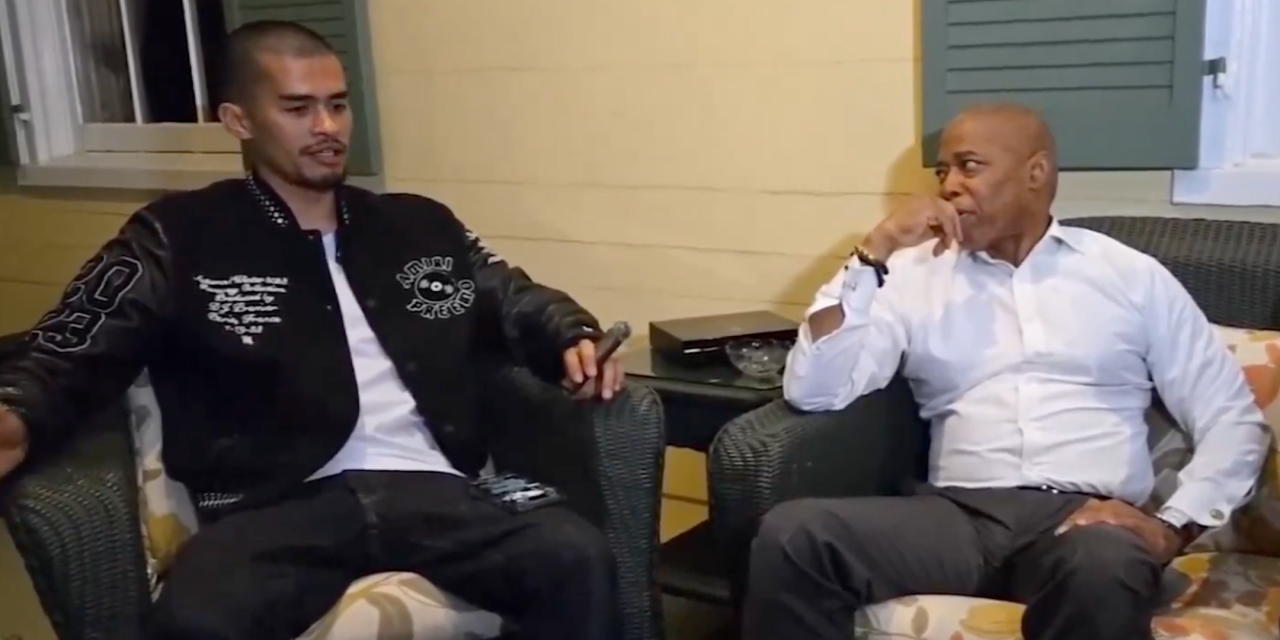 NYC Mayor Eric Adams puffs cigars with antisemitic streamer Sneako, sparking outcry