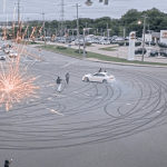 Illegal street takeover shuts down busy Pennsylvania intersection with dangerous stunts, fireworks: police