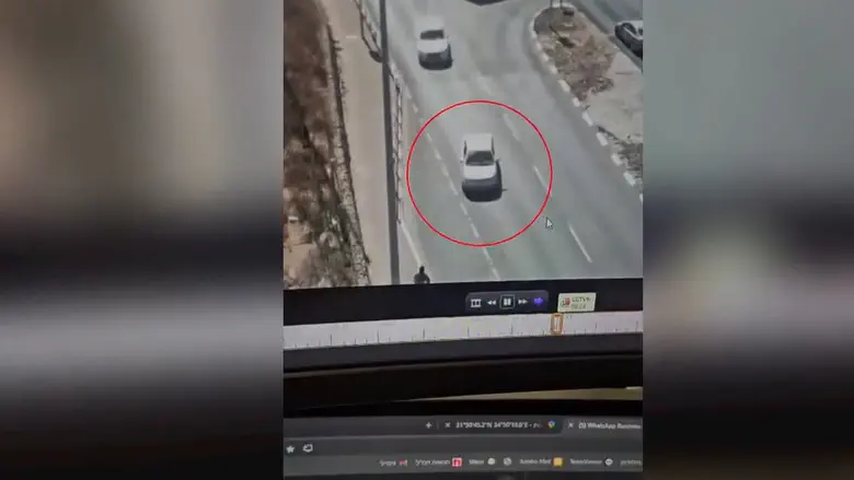 Dramatic footage: Terrorist turns toward bus stop and runs over soldiers