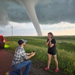 Storm chasers get engaged next to a raging tornado: ‘Couldn’t have asked for a better proposal’