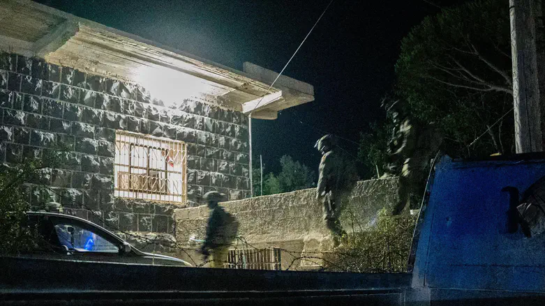 Raid on four simultaneous targets: IDF troops confiscate weapons in southern Syria
