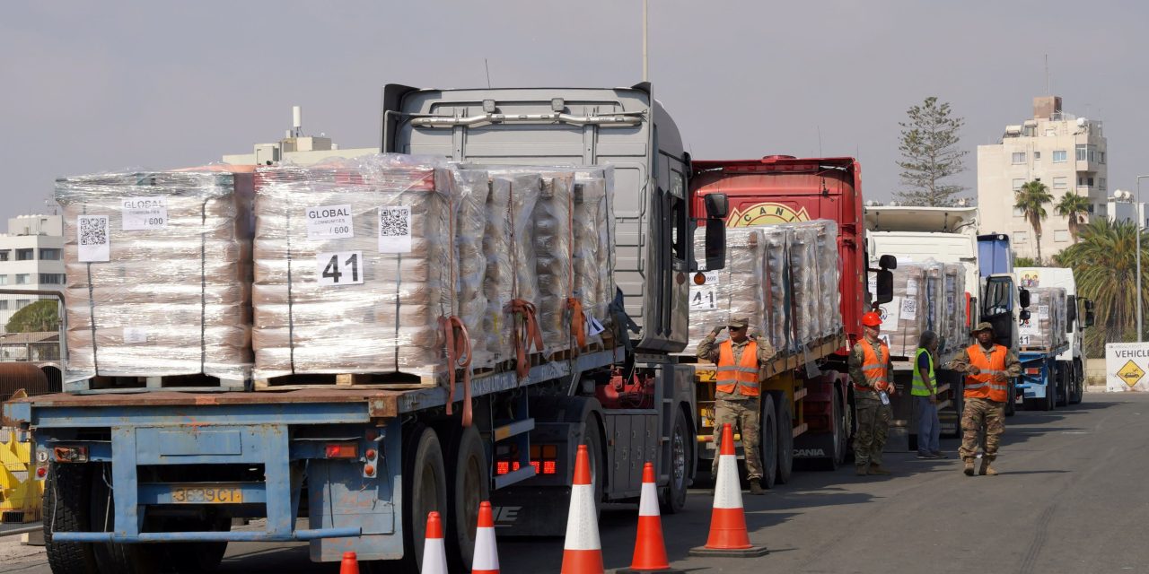 Cyprus dispatches 1,200 metric tons of aid for Gaza, says distribution under UN watch