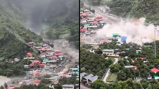 Flash flood in Himalayas wipes out homes and hotels in India; 50 missing | Watch