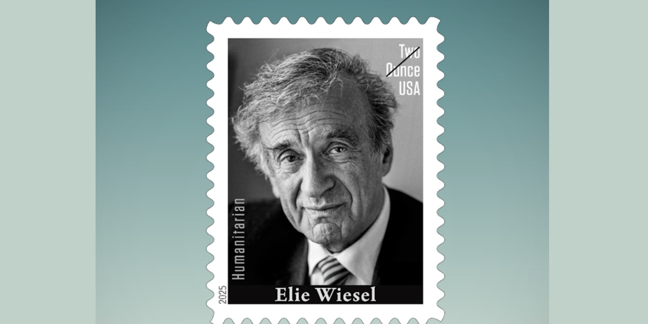 New US Postal Service stamp honors Holocaust survivor and humanitarian Elie Wiesel