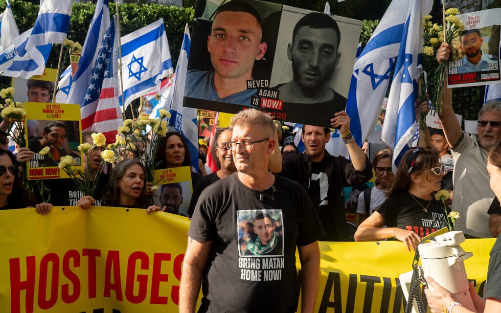 ‘We need closure’: Hostage families lead protest outside UN during Netanyahu speech