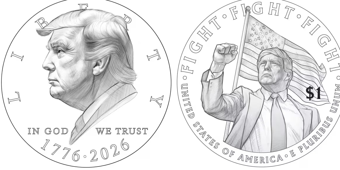 US unveils draft design for $1 Trump coin to mark 250th independence celebrations