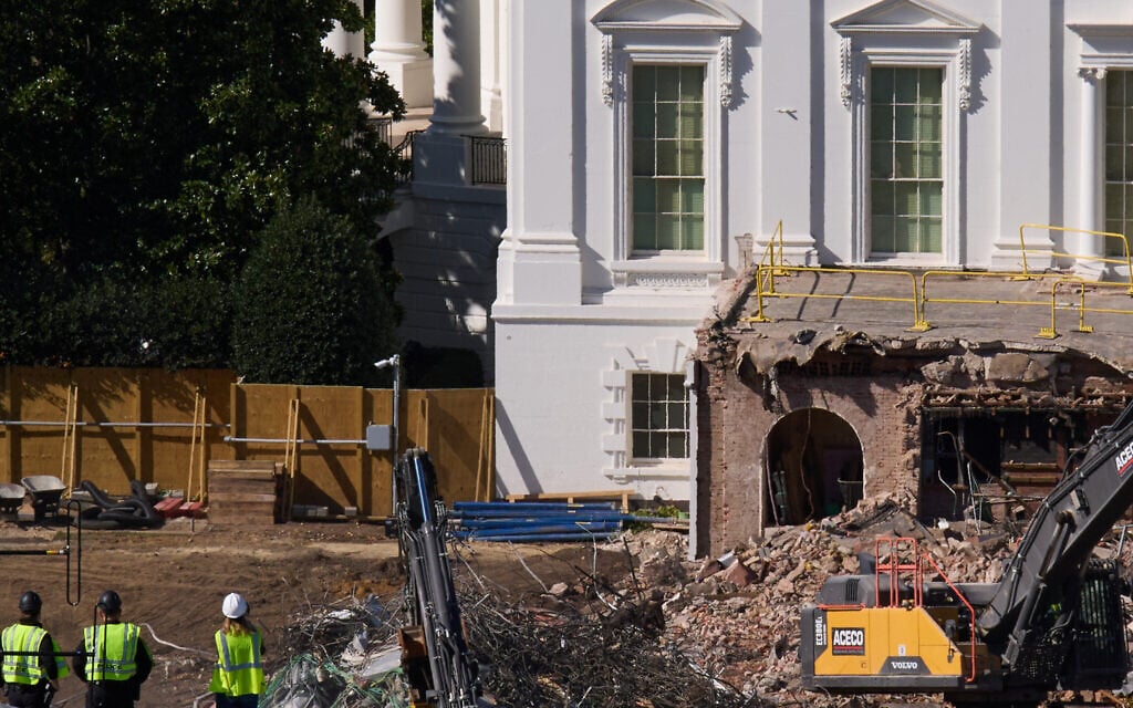White House East Wing razed to make way for Trump’s $300-million ballroom