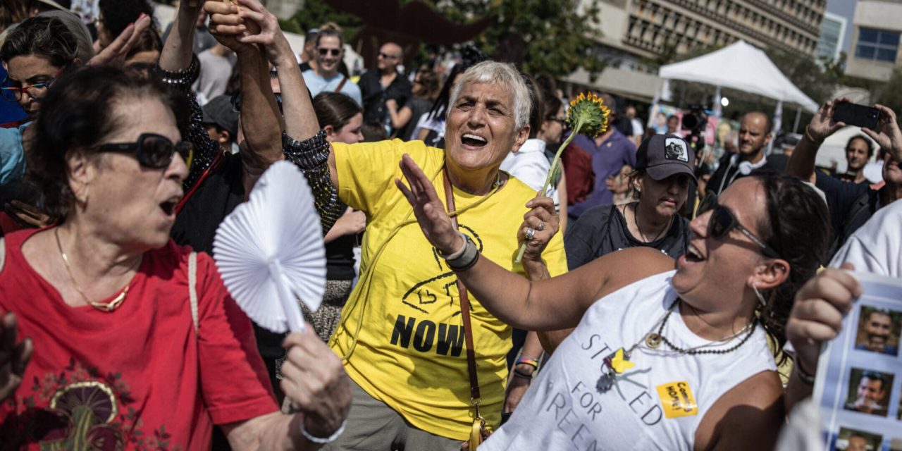 Tel Aviv’s Hostages Square is transformed by cautious optimism — and gratitude for Trump