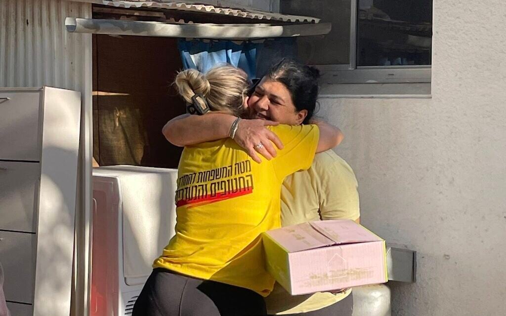 Homecoming kits distributed to kibbutz residents returning to Gaza border area