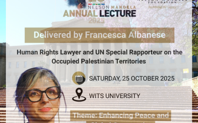 Tanya Hoshovsky | An open letter that will remain closed: Francesca Albanese at Wits