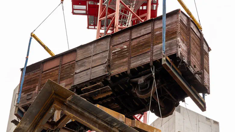 Historic Holocaust railcar installed at future Boston Museum in symbolic milestone