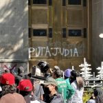 Graffiti during Mexican protests against Claudia Sheinbaum’s government calls out ‘Jewish wh*re’