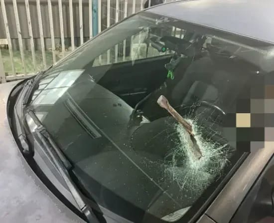 IDF pursues terrorist who threw iron rod at Israeli car in West Bank, driver not physically injured