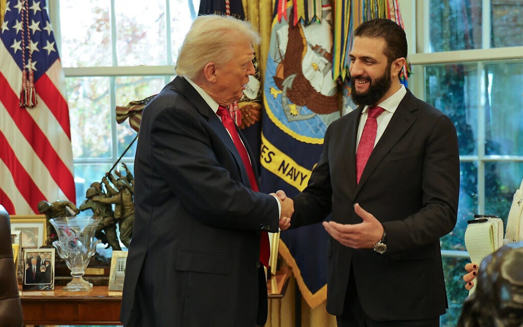 Sharaa says Trump backs demand for Israel to withdraw forces from Syrian territory