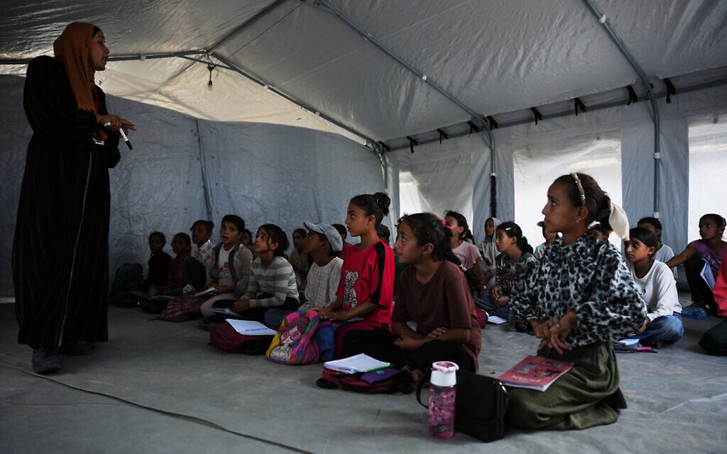 In Gaza, families struggle to find spots for kids in makeshift schools