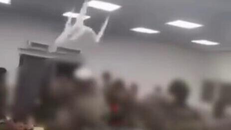 Watch: Chairs fly as chaotic brawl erupts in IDF base dining hall