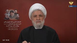 Hezbollah chief Naim Qassem threatens Israel in first speech since top commander was killed