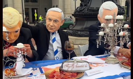 ‘Israel’s Friendsgiving’ protest at DC train station includes ‘Gaza’s spilled blood’ on the menu