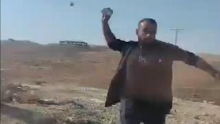 Israeli driver injured when Palestinian throws rock through car window | Watch the attack