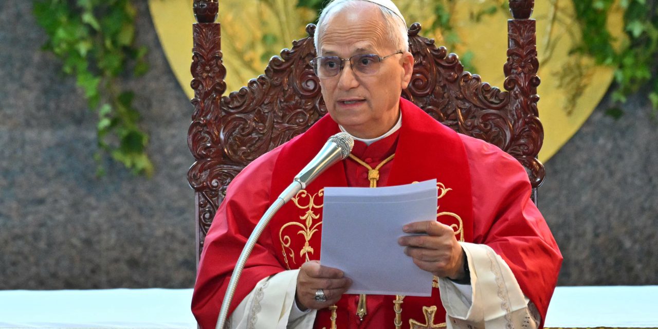 Vatican flags, Hezbollah banners: Pope Leo calls for peaceful dialogue during Beirut visit