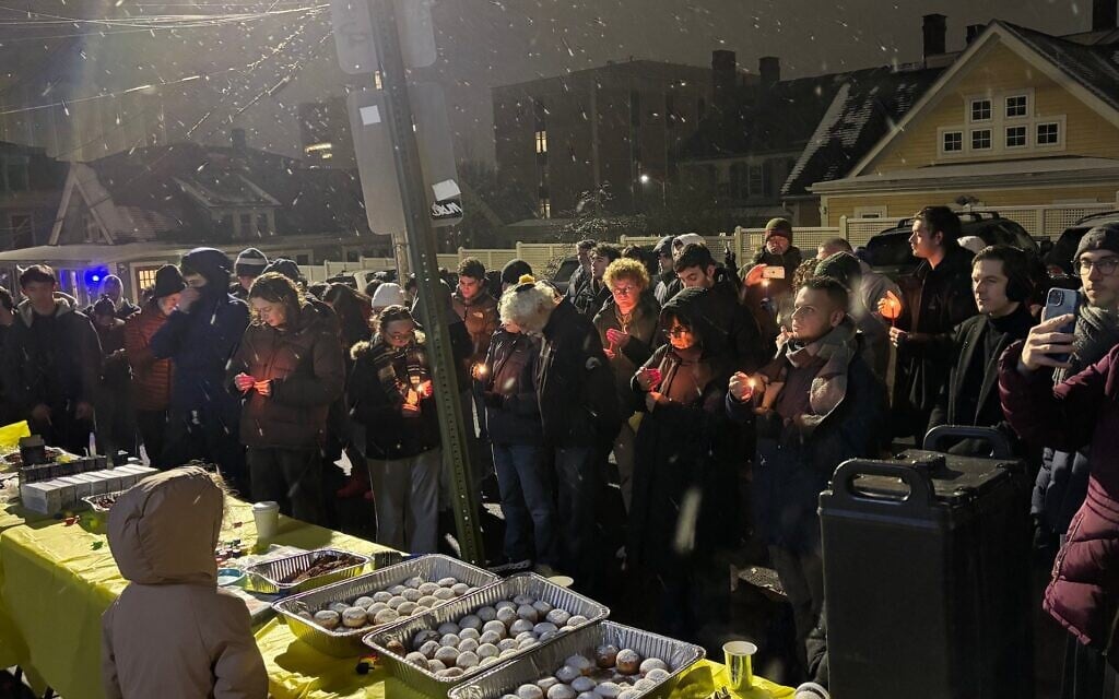 Brown U students mark Hanukkah in shadow of campus shooting, terror in Sydney
