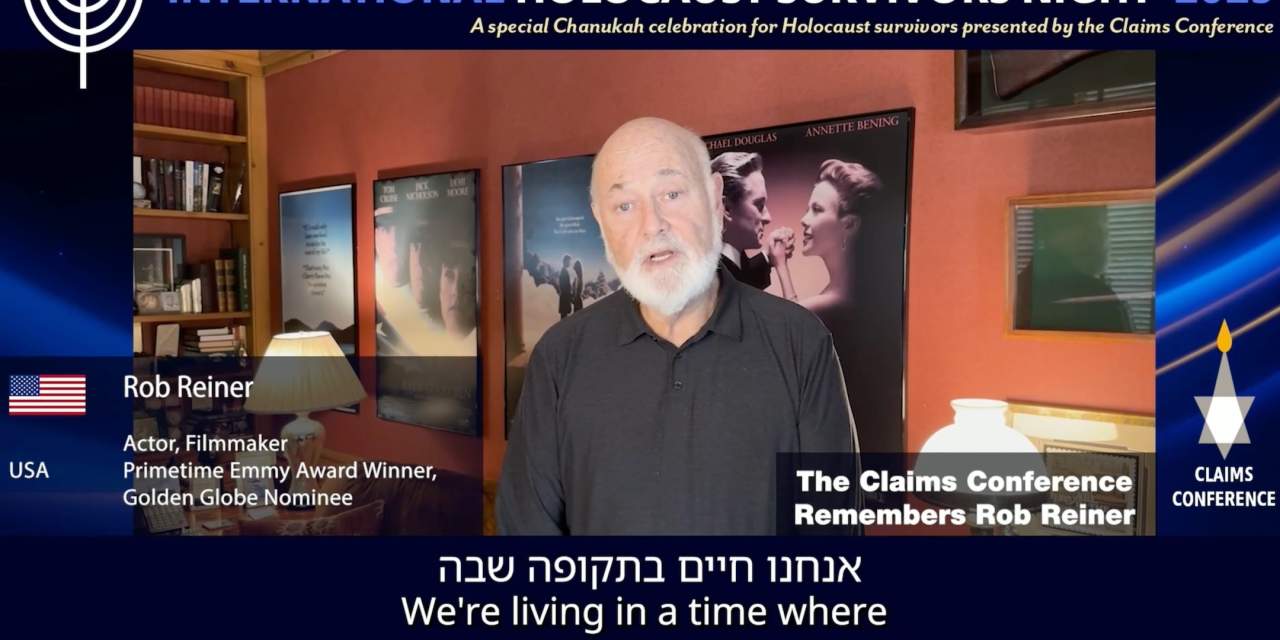 Holocaust survivor event features a Rob Reiner video address — recorded just weeks before his death