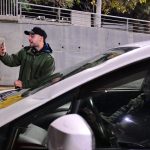 Extreme right-wing activists block car of former Supreme Court president Aharon Barak