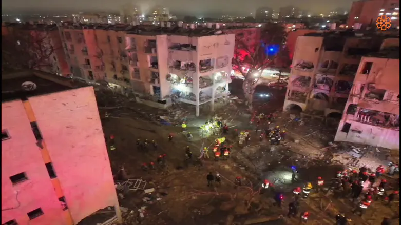 Watch: The scene of the Arad missile strike – from a drone’s view