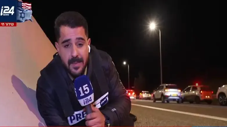 Reporting under fire: Northern correspondent takes cover on the road on-air