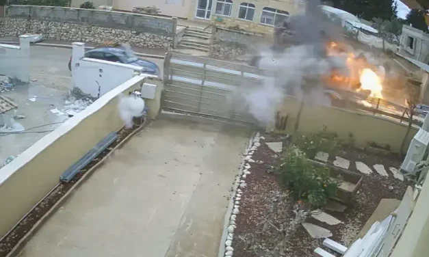 Watch: Moment of the strike in Avivim