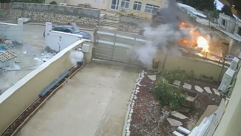 Watch: Moment of the strike in Avivim