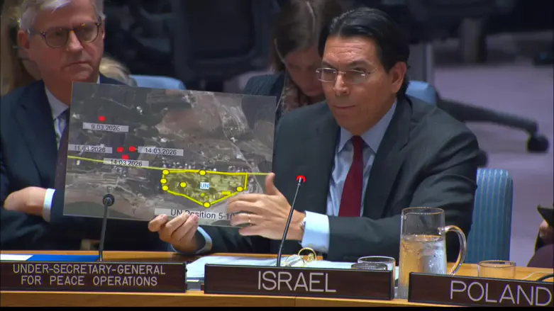Danon shows Security Council: ‘Hezbollah responsible for attacks on UNIFIL forces’