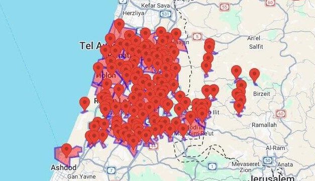 Iran missile fire triggers sirens in central Israel