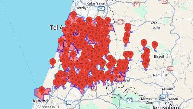 Iran missile fire triggers sirens in central Israel