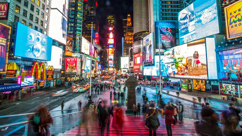 Watch: Israeli flag lights up Times Square for Independence Day