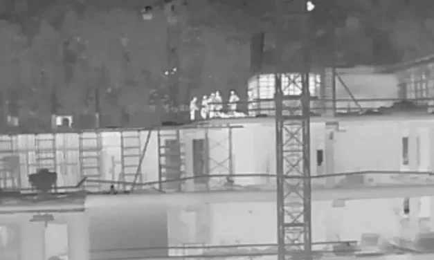 Watch: Police drone exposed illegal residents on roof