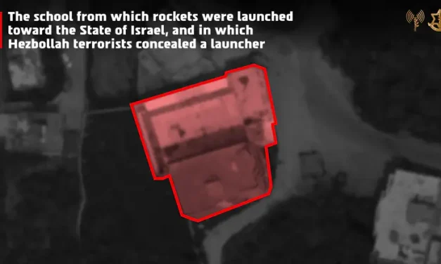 Watch: Hezbollah hides rocket launcher in school yard