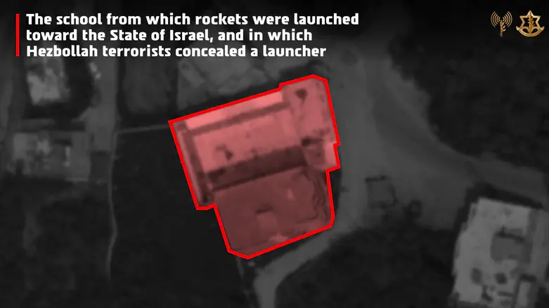 Watch: Hezbollah hides rocket launcher in school yard