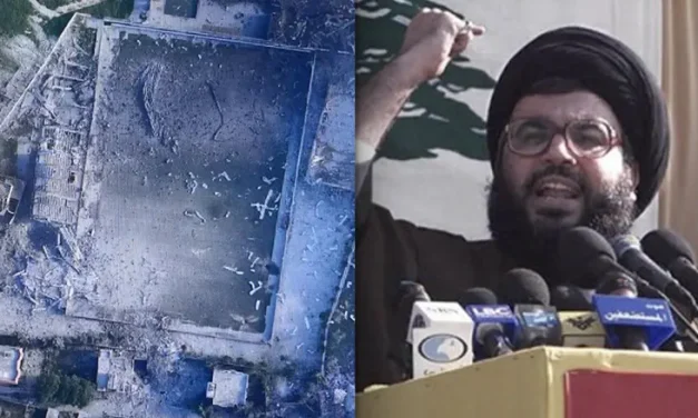 ‘Shattering of arrogant symbolism’: Site of infamous Nasrallah speech lies in ruins