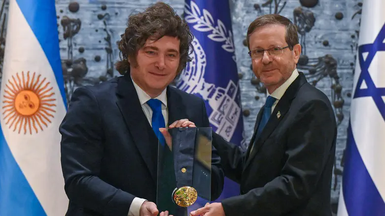 President Milei awarded Israel’s highest civilian honor