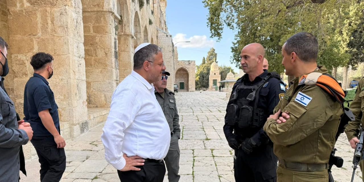 Ben-Gvir tours Temple Mount, urges expanded access for worshippers amid Iran war restrictions