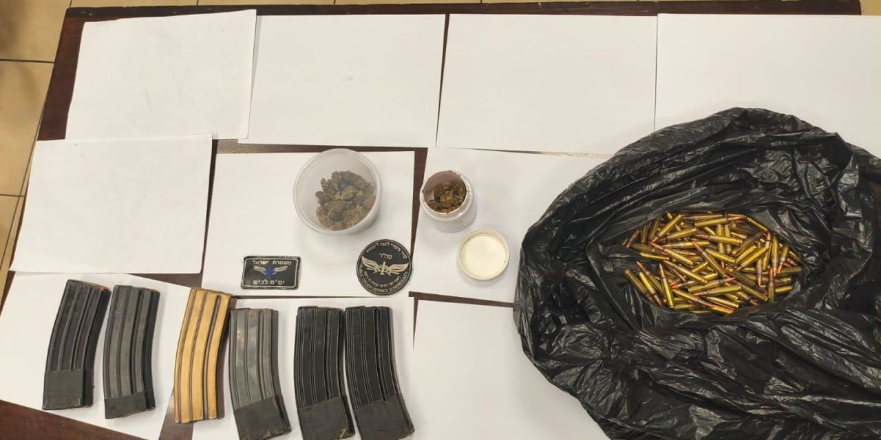 Two arrested in possession of IDF weapons, ammunition, and illegal drugs
