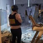 Falling debris and damage in central Israel from Iranian missile