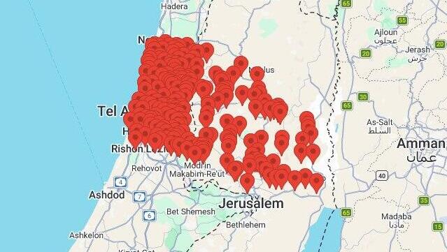 Third wave of sirens sounds across central Israel within minutes