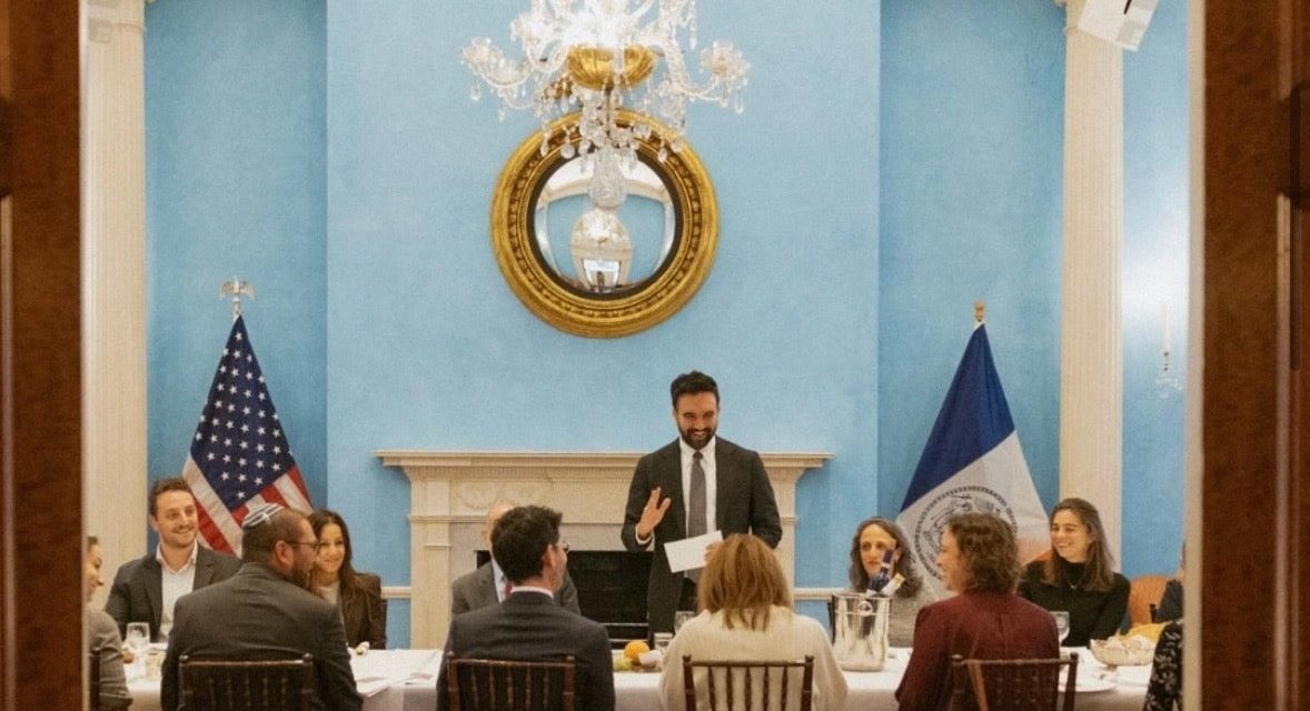 Mamdani hosts Jewish staffers for Gracie Mansion seder, complete with matzah ball soup