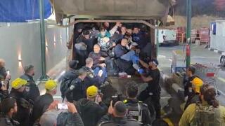 Disturbing footage: More than 60 Palestinians found packed inside a garbage truck